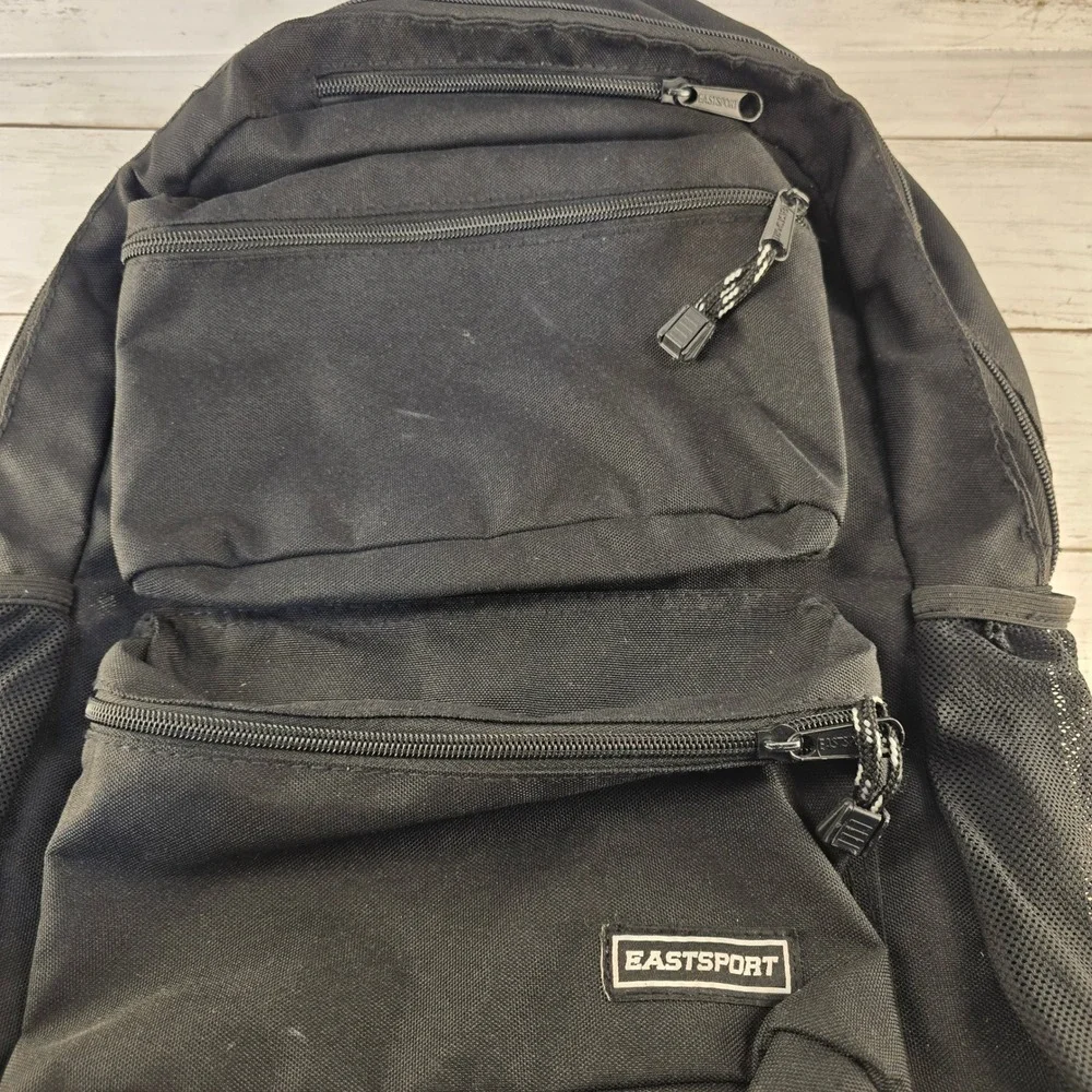Eastsport Black Multi-Pocket Backpack School Travel Bag 119762W0-BLK